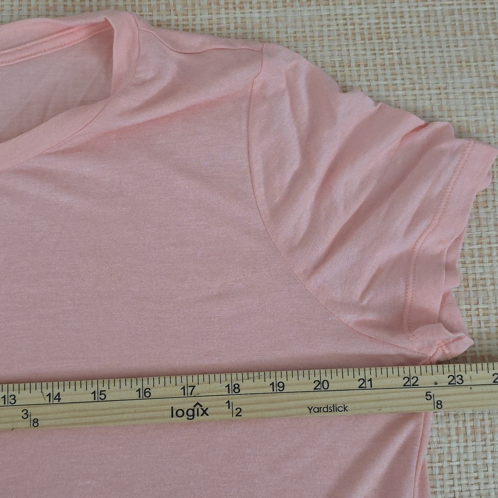 St. John's Bay Active XL Pink Ruched Side Tunic Top Adjustable Drawstring Short - Picture 7 of 7